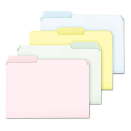 Ampad Ampad C211/3PASR Pastel Color File Folders- 1/3 Cut- Top Tab- Letter- Assorted- 100/Box C211/3PASR